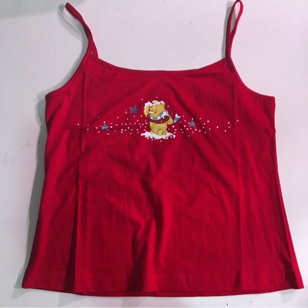 Disney Winnie the Pooh Red Cotton Tank Top